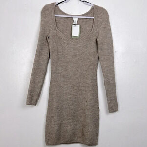 H&M New Women’s M Long Sleeve Stretchy Sweater Dress